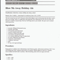 Blow Me Away Holiday Ale. 