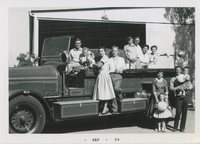 Ecke Firetruck with family members