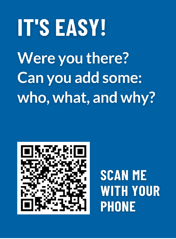 Graphic for Dan Rios photograph identification project QR code.
